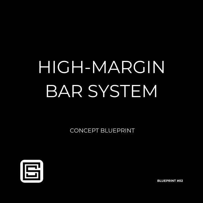 Systematisches Bar-Blueprint für Gastronomen: reduzierte Drinklogik, hohe Marge, schnelle Abläufe. Kein Szenekonzept - ein funktionierendes Bar-System.